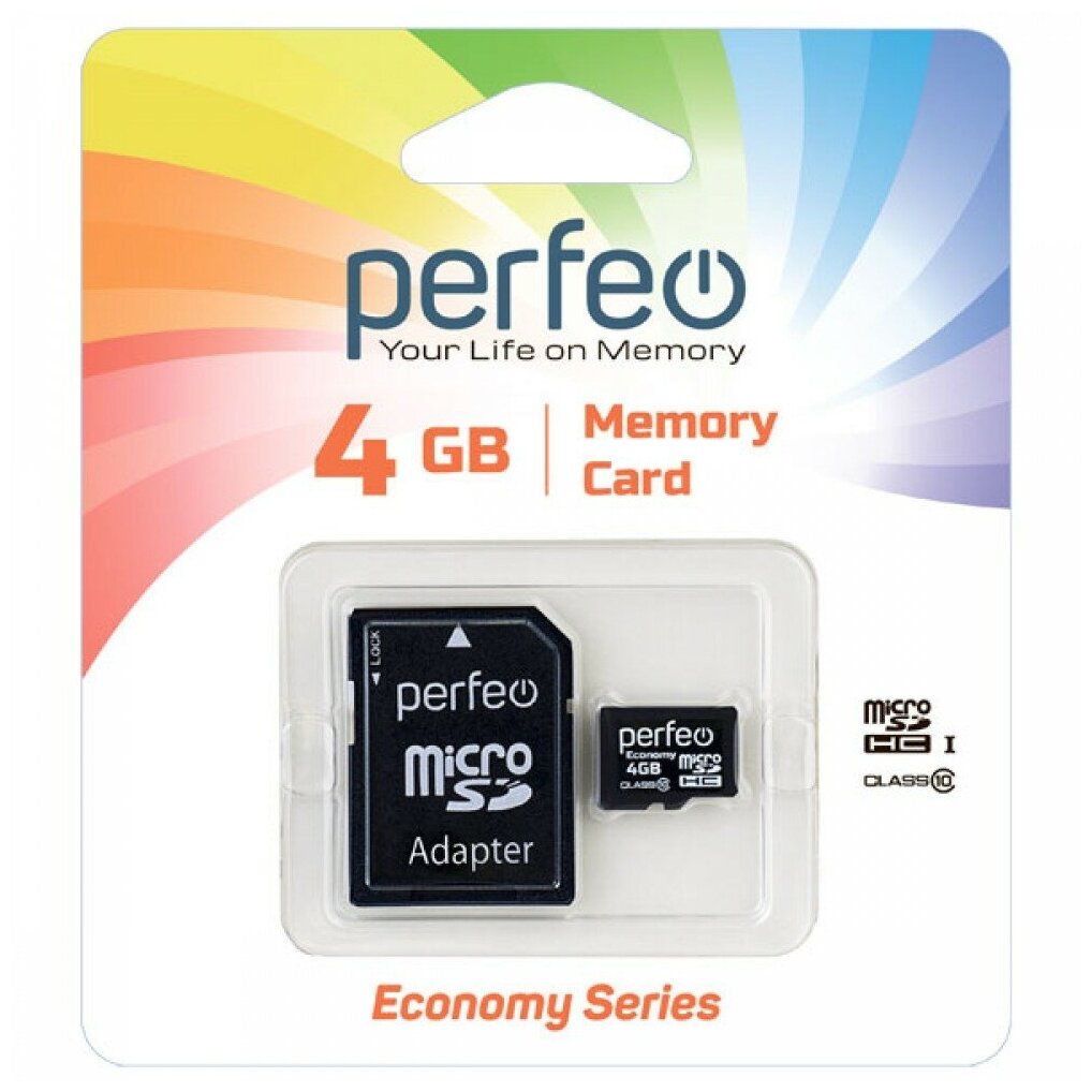 Карта памяти Perfeo microSD 4GB (Cl10) ES