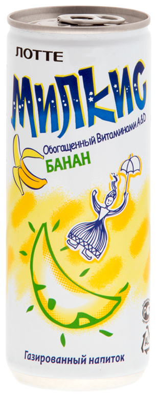 Напиток газированный Милкис со вкусом банана Lotte, 250 мл х 6 шт - фотография № 1