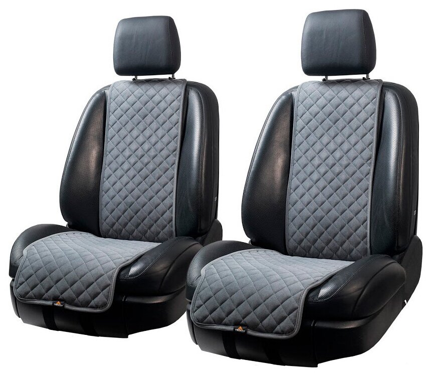 Трокот / Комлпект накидок на автомобильные сиденья / Передние / Комплект 2 шт / Узкие, Серый