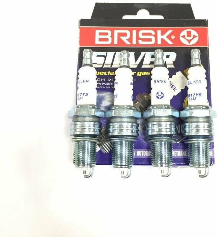 BRISK LR17YS Свечи BRISK Silver LR17YS 3302 дв.406 под газ (4шт) Чехия