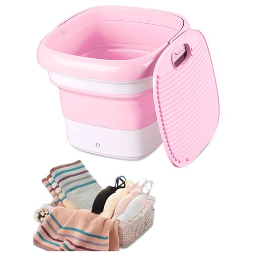 Стиральная машина складная Портативная мини стиральная машина Цвет розовый 219900₽