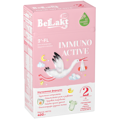 Смесь Беллакт Immuno Activе 2, с 6 месяцев, 400 г смесь беллакт premium 1 с рождения до 6 месяцев 400 г