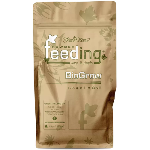 Удобрение для растений Powder Feeding BioGrow 125гр, органическое удобрение на фазу вегетации