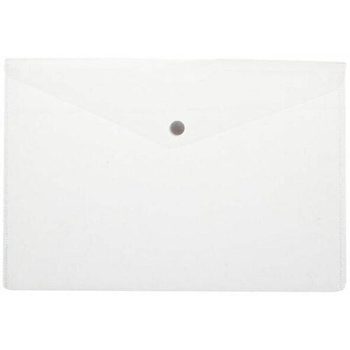 Папка-конверт с кнопкой, А5, белая
