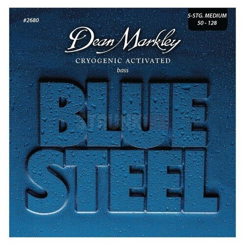 струны для бас гитары dean markley 2614 Blue Steel NPS Комплект струн для 5-струнной бас-гитары, никелированные,50-128, Dean Markley DM2680A
