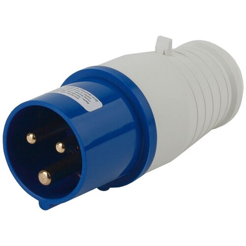 Вилка силовая кабельная эра 2ре 16а 220в ip44 синий 822₽