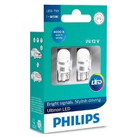 Лампа автомобильная светодиодная Philips Ultinon LED 11961ULW4X2 W5W 1W W2.1×9.5d 2 шт.