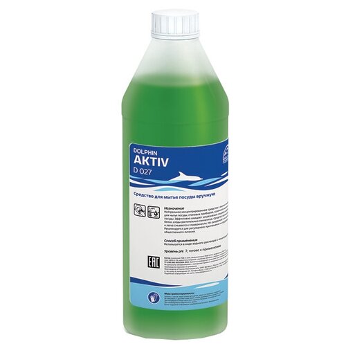 Промышленная химия Dolphin Aktiv, 1л, средство для ручного мытья посуды