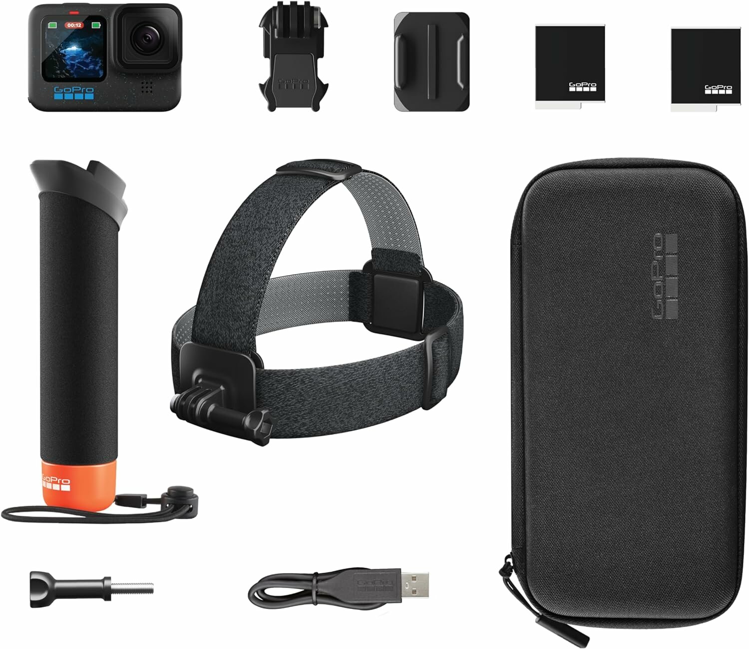 Экшн-камера GoPro HERO12 Black Accessories Bundle, 27.6МП, 1720 мА·ч, чёрный