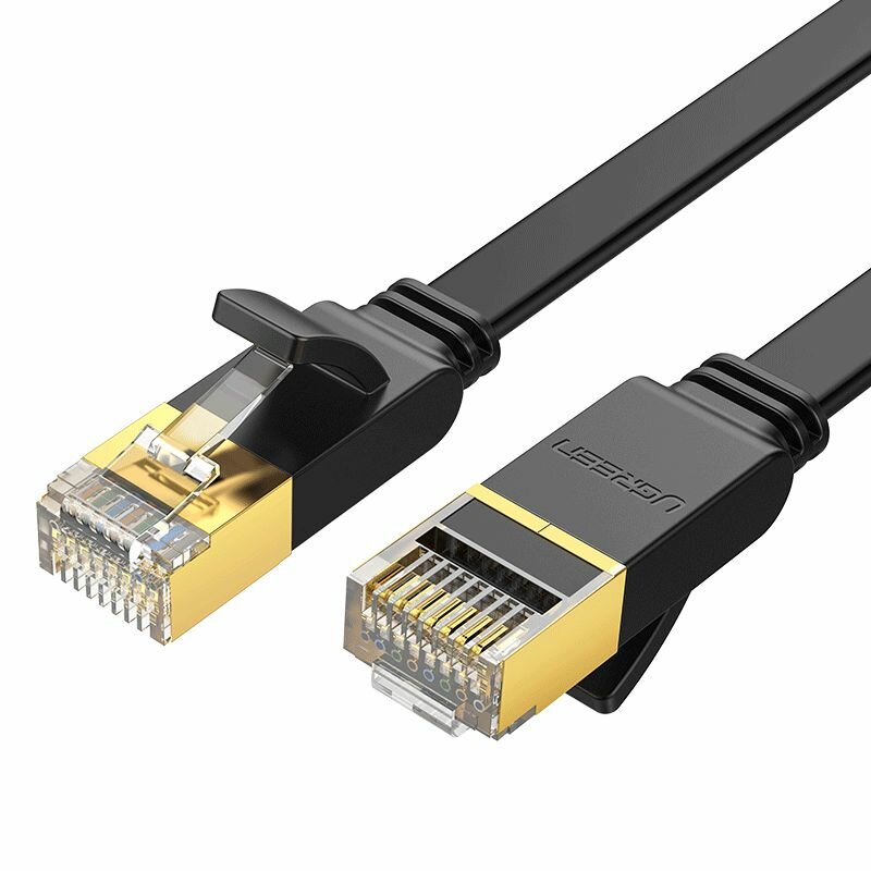 Кабель UGREEN NW106 (11263) UGREEN Cat 7 U/FTP Lan Cable Flat Design. Длина: 5 м. Цвет: черный