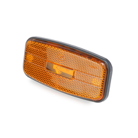 Светодиодный маркерный фонарь желтого цвета с универсальным питанием 12-24В и овальным разъемом (1074.3731-02) длина 50 мм.  ...