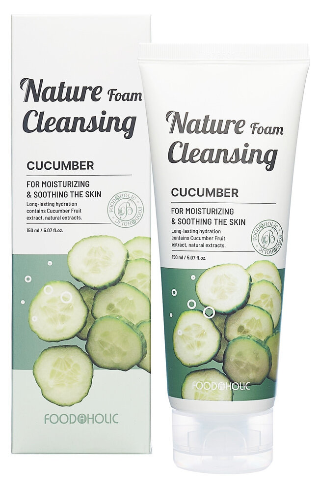 FOODAHOLIC NATURE FOAM CLEANSING #CUCUMBER Увлажняющая пенка для умывания с экстрактом огурца