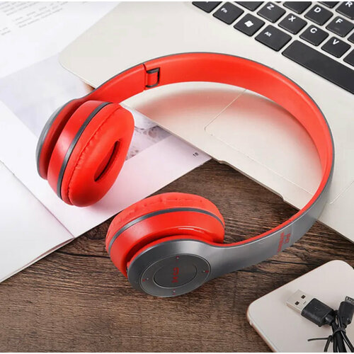 Наушники беспроводные большие красные 46600₽