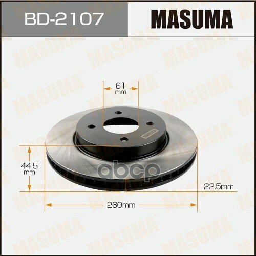 Диск тормозной Masuma AD, AD EXPERT/ VY12 06- Masuma арт. BD2107