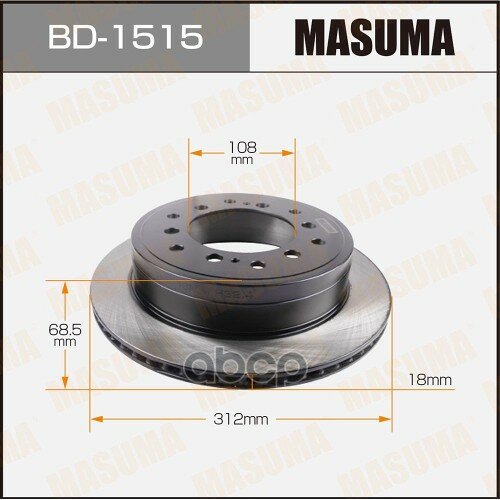 Диск Тормозной Masuma Rear Land Cruiser Prado/ Gdj150l Masuma арт. BD-1515