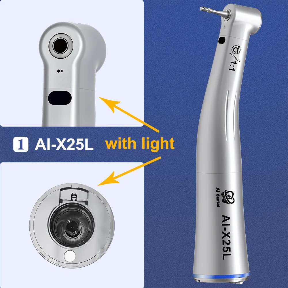 Стоматологический угловой наконечник AI DENTAL X серии с оптическим волокном, AI-X25L 1 to 1 CA