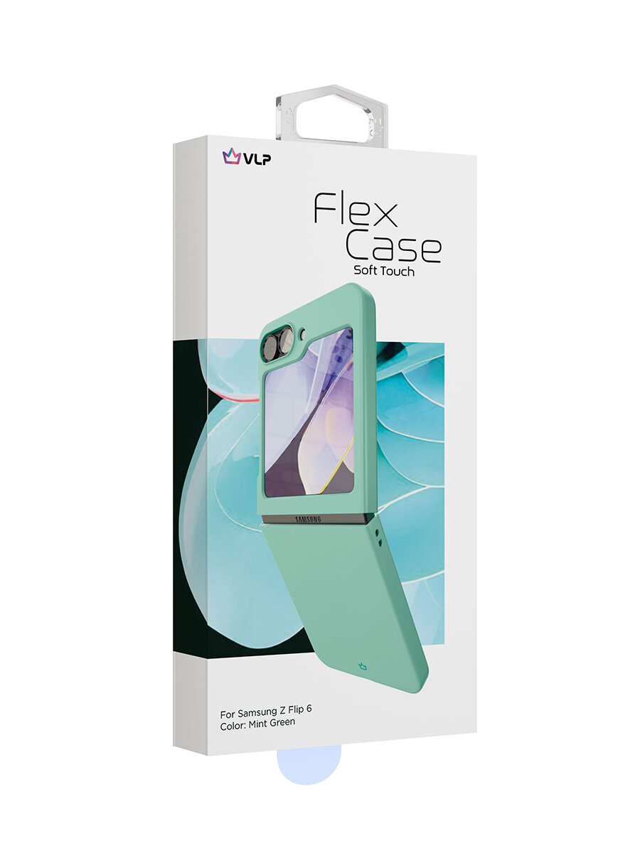 Чехол VLP Flex Case для Samsung Z Flip 6 | Flip7 FE, мятный — фото 1