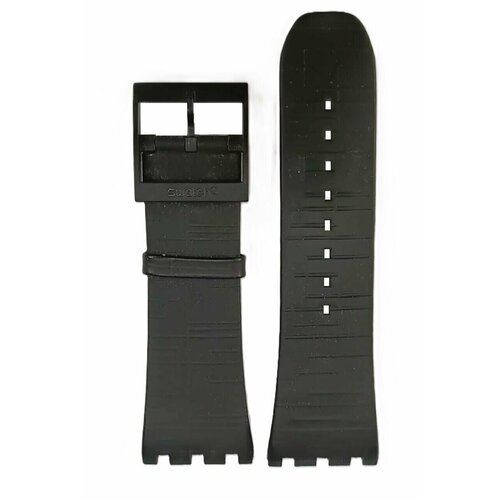 Ремешок swatch фактура матовая тиснение размер 30мм черный 2900₽