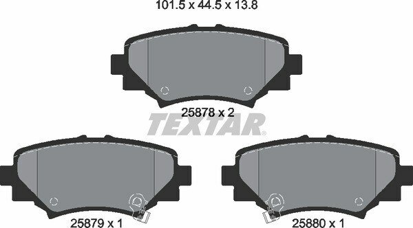 Колодки задние Mazda 3 III 2013-> Textar 2587801 для современных моделей автомобилей