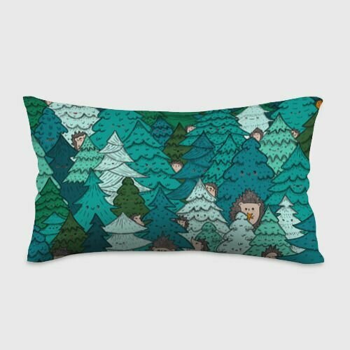 Ежи в еловом лесу Подушка