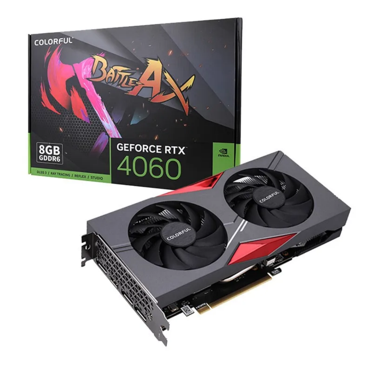 Видеокарта Colorful GeForce RTX 4060 NB DUO 8GB-V, Трассировка лучей，Nvidia DLSS 3