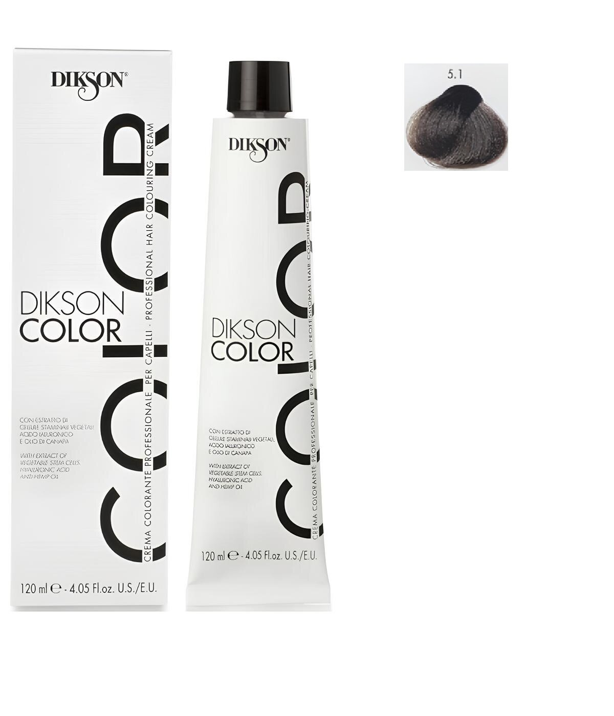 Краска для волос DC 5 1 светло каштановый холодный пепельный Dikson Castano Chiaro Cenere  120 мл