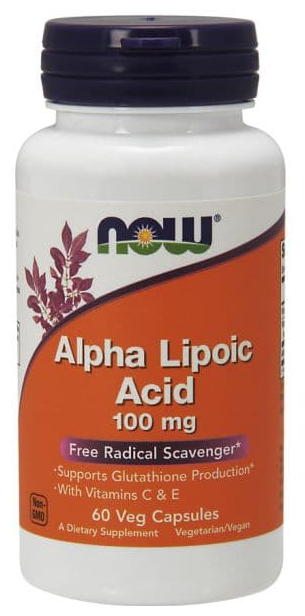 Картинки БАД, NOW Foods, Альфа-липоевая кислота, 100 мг, 60 растительных капсул