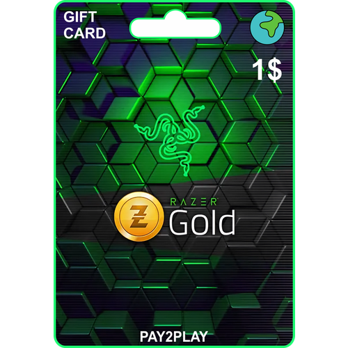 RAZER GOLD 1 USD карта пополнения Все страны Цифровой код пополнение счета RAZER GOLD Gift Card 79000₽