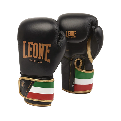 Боксерские перчатки Leone Guanti Boxe Italy 47 GN039 Black (10 унций)