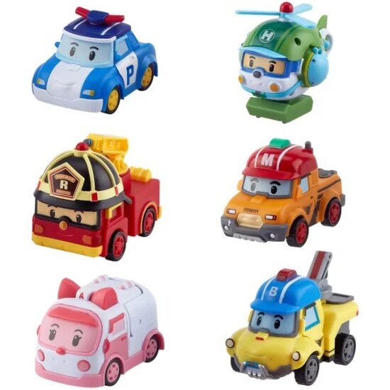 Игровой набор Robocar Poli ZR-915 6 трансформеров мини