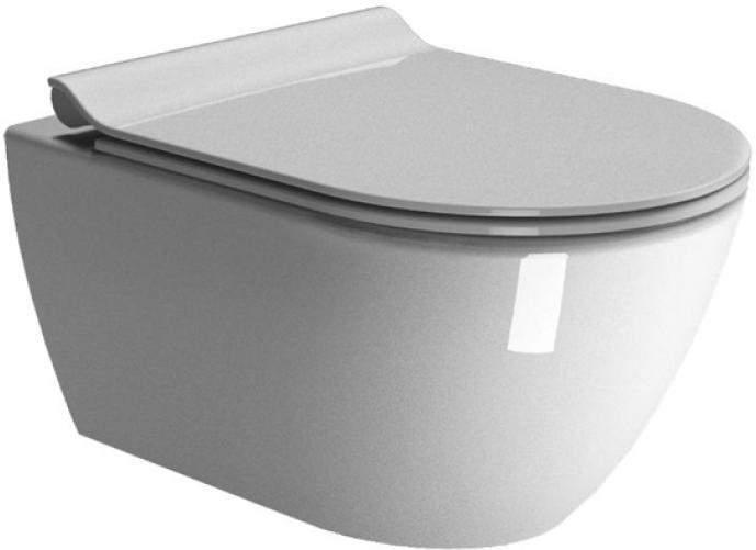 Чаша подвесного унитаза GSI Pura 881211 Белый глянцевый (без сиденья)