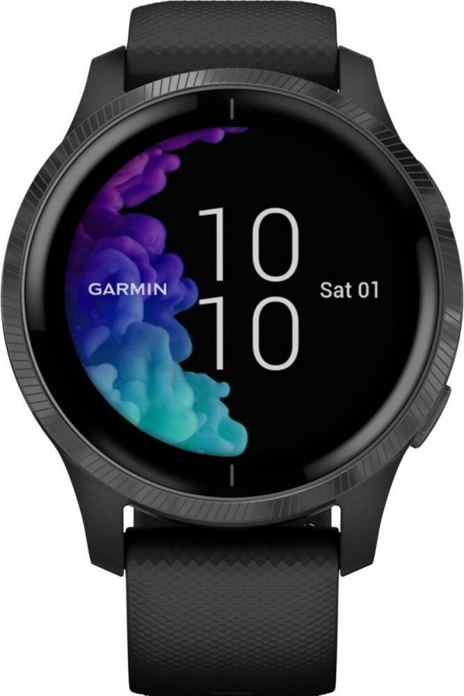 Умные часы Garmin Venu, AMOLED, нержавеющая сталь/полимер, Bluetooth, GPS