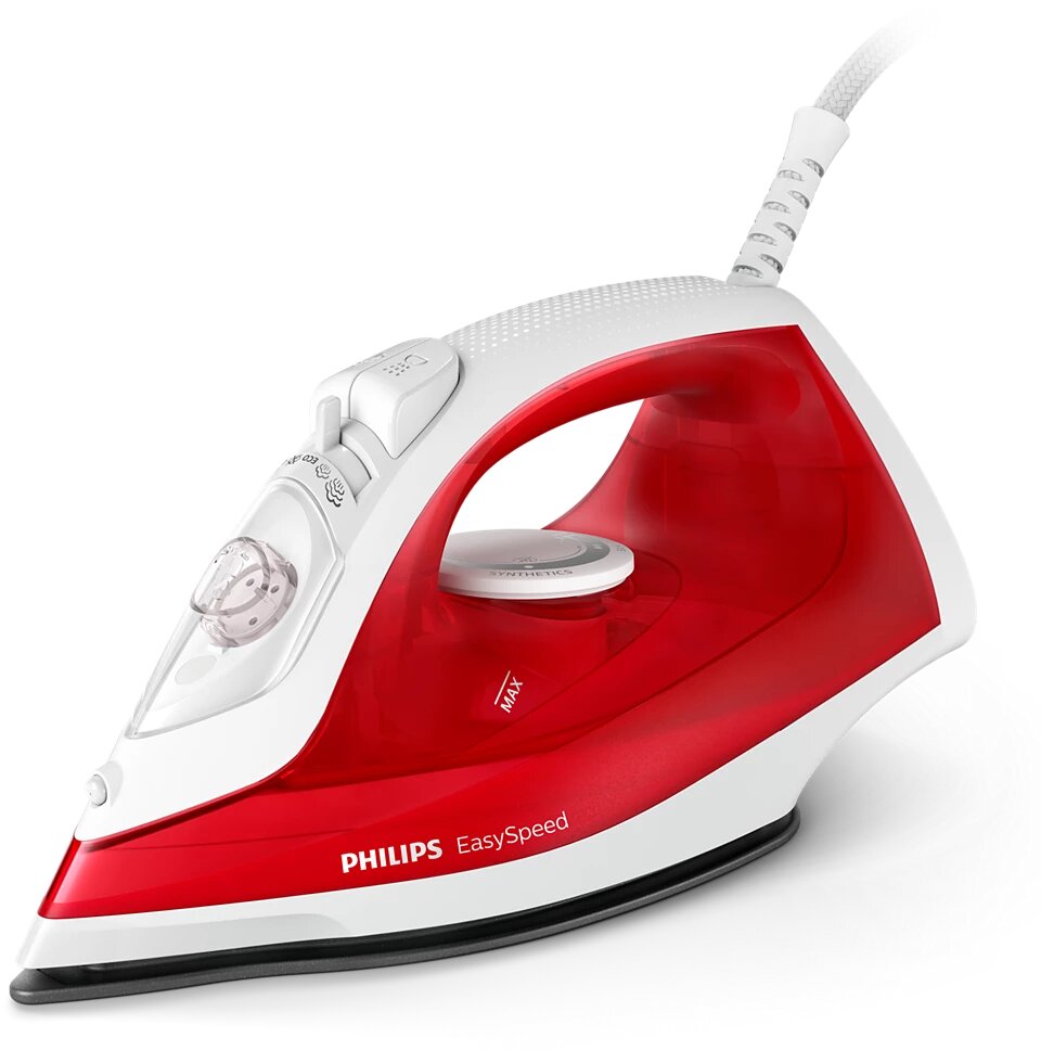 Утюг Philips EasySpeed GC1742/40, паровой, мощность 2000 Вт, красный