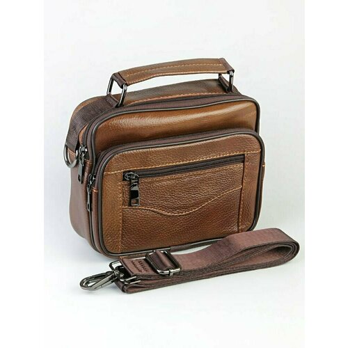 Сумка барсетка LeatherStyle, фактура гладкая, коринчевый