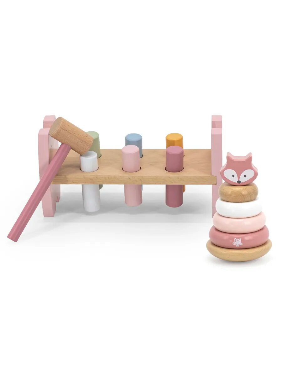 Стучалка - Забивалка Гвоздики и Пирамидка Лисичка 44210