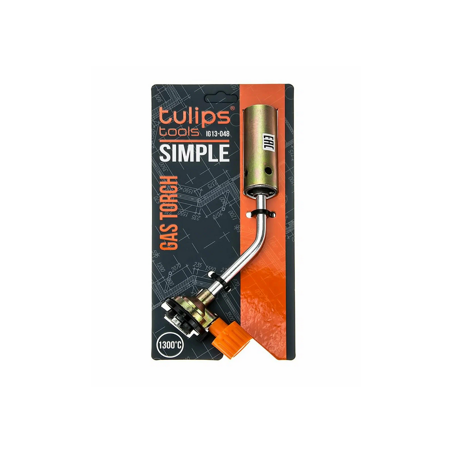 Горелка газовая к баллону Tulips 048 цанговый захват набалонная 13-048