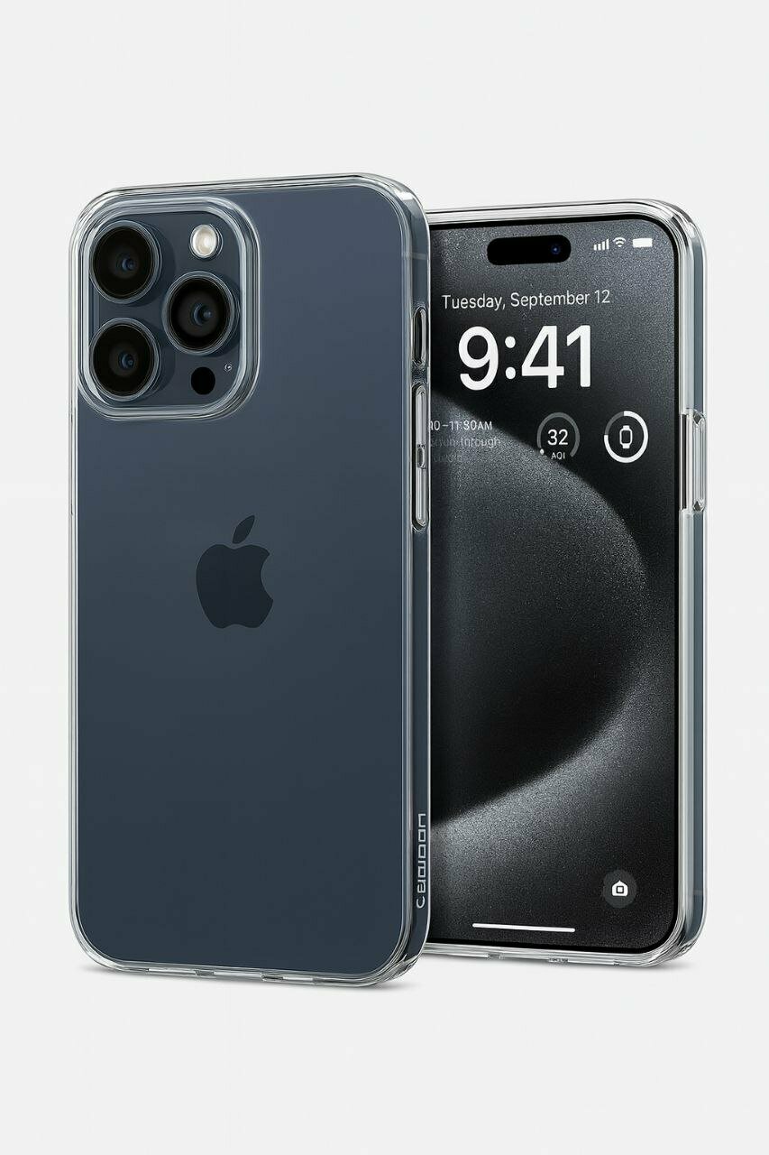 Чехол прозрачный, для Iphone 15 plus, силикон, противоударный, прозрачный.