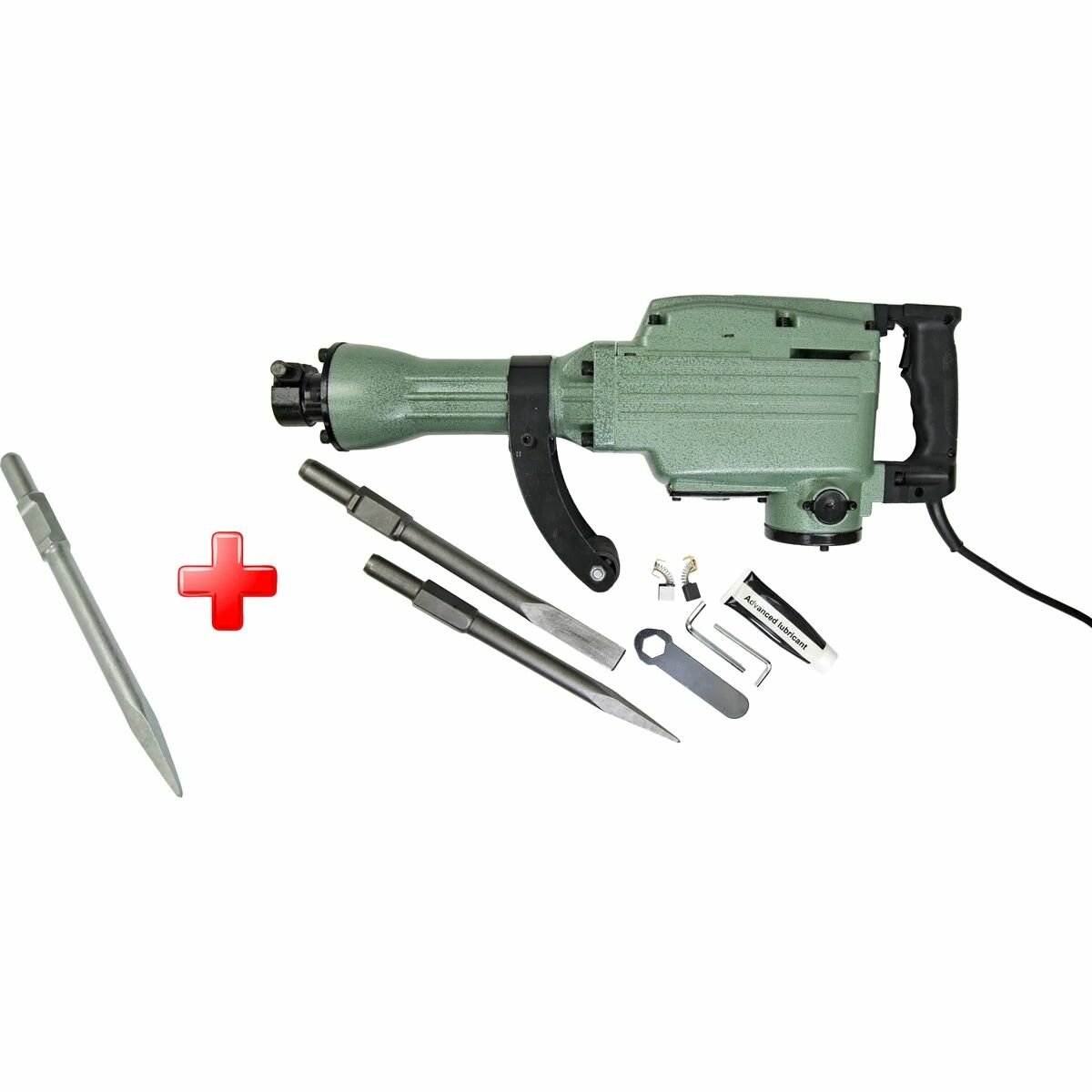 Молоток отбойный Спец МОЭ-1650 (Набор-3802/831001) электрический 230В/50Гц 1650Вт2000уд/мин 45Дж хвостовик НЕХ30 кабель 4м кейс+пика