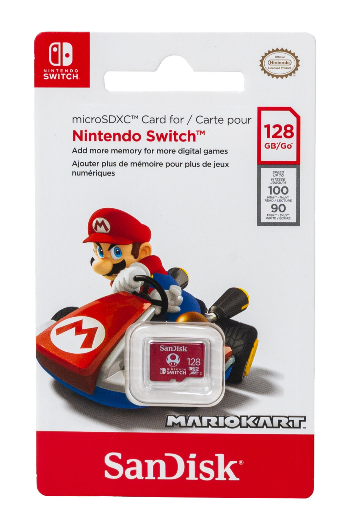 Карта памяти SanDisk microSDXC 128 ГБ для Nintendo Switch, 100/90 Mb/s