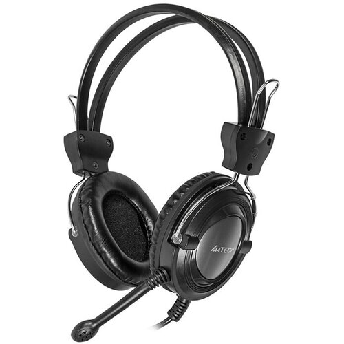 Наушники с микрофоном A4Tech HS-19 серебристыйчерный 2м накладные оголовье HS-19 GREY 7725₽