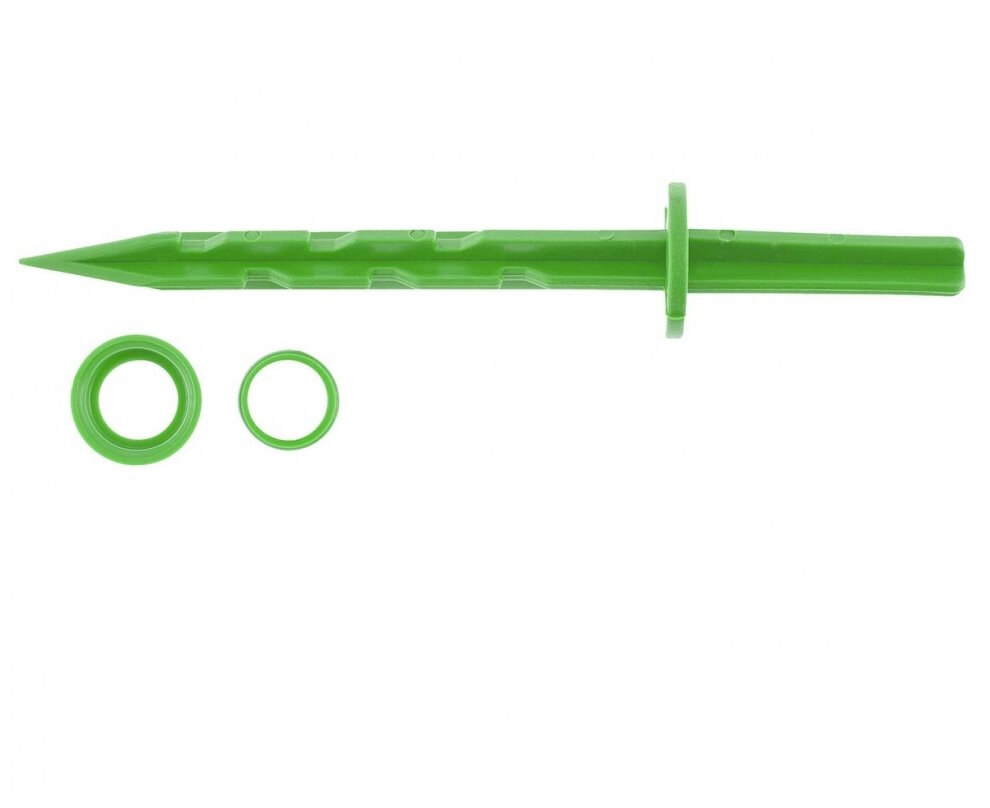 PALISAD Колышек 20 см, с кольцом для крепления пленки, 10 шт в упаковке, зеленый Palisad - фотография № 1