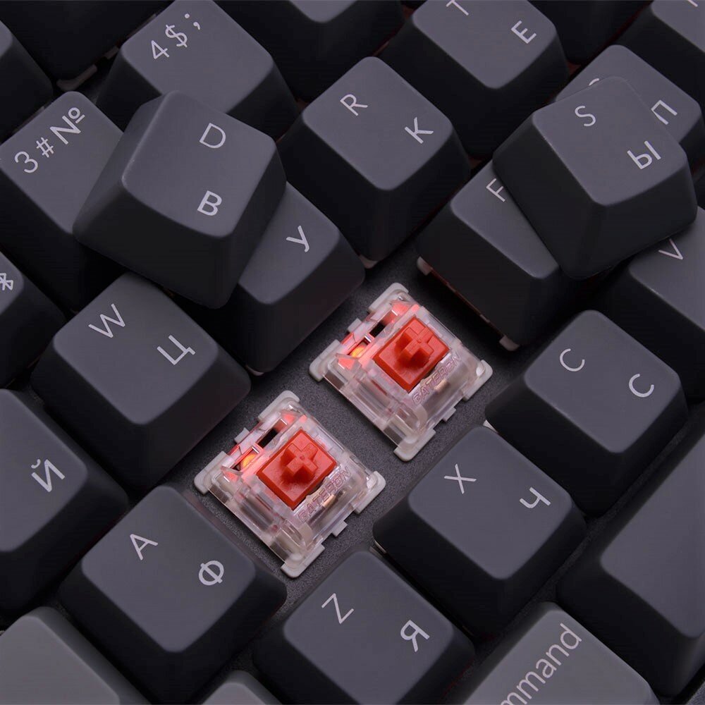 Клавиатура механическая беспроводная Keychron K8, Bluetooth, RGB, Gateron Red Switch, Черный/Серый K8J1 - фото №10