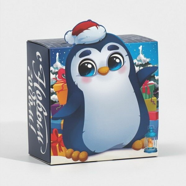 Коробка складная "Пингвин", 15 x 15 x 8 см