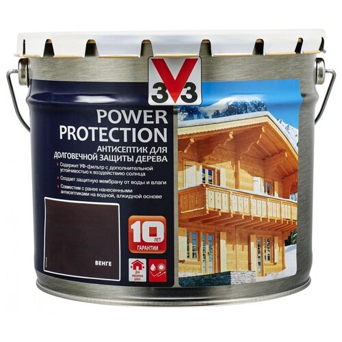 V33 антисептик Power Protection, 0.9 л, красное дерево