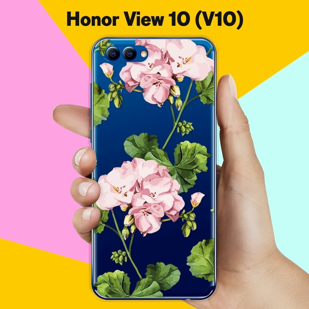 Силиконовый чехол на Honor View 10 (V10) Пионы / для Хонор Вьюв 10 В10