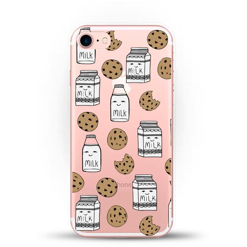 фото Силиконовый чехол молоко и печеньки на apple iphone 7 andy & paul