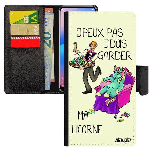 фото Чехол-книжка на телефон galaxy s8, "не могу - сижу с единорогом!" шутка карикатура utaupia