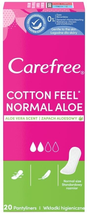Carefree cotton feel normal aloe 2 капли 20 шт