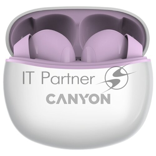 Наушники Canyon TWS-5 Bluetooth headset with microphone Purple 198000₽