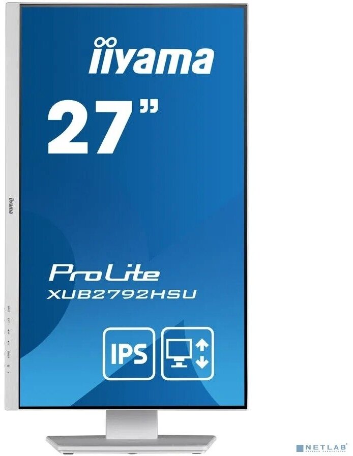 IIYAMA Монитор LCD Iiyama 27' XUB2792HSU-W5 белый IPS 1920х1080 75Hz 250cd 178/178 1000:1 4ms D-Sub HDMI DisplayPort Белый